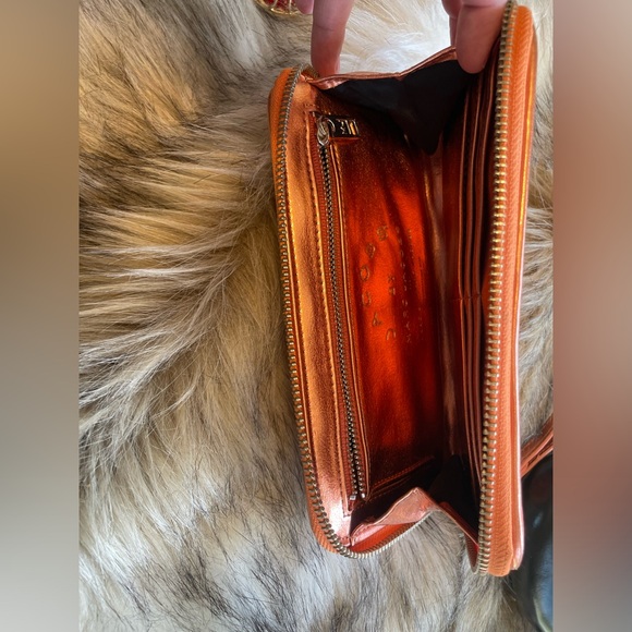 Marc Jacobs The Quilted Softshot Standard Continental Wallet Orange & Rose Gold - Picture 6 of 9